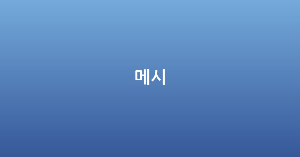 메시 대표 이미지
