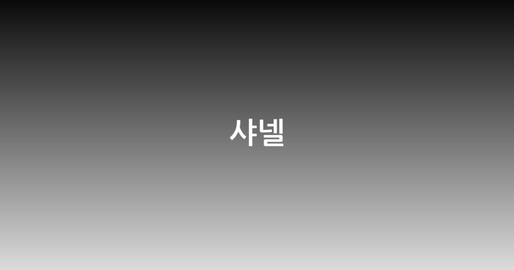 샤넬 대표 이미지