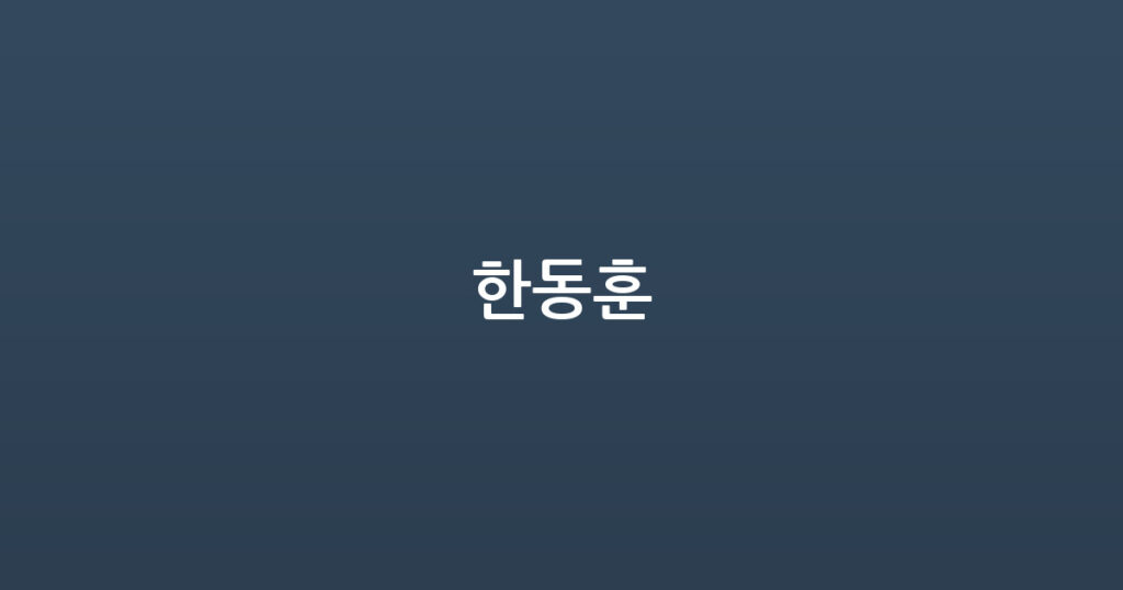 한동훈 대표 이미지