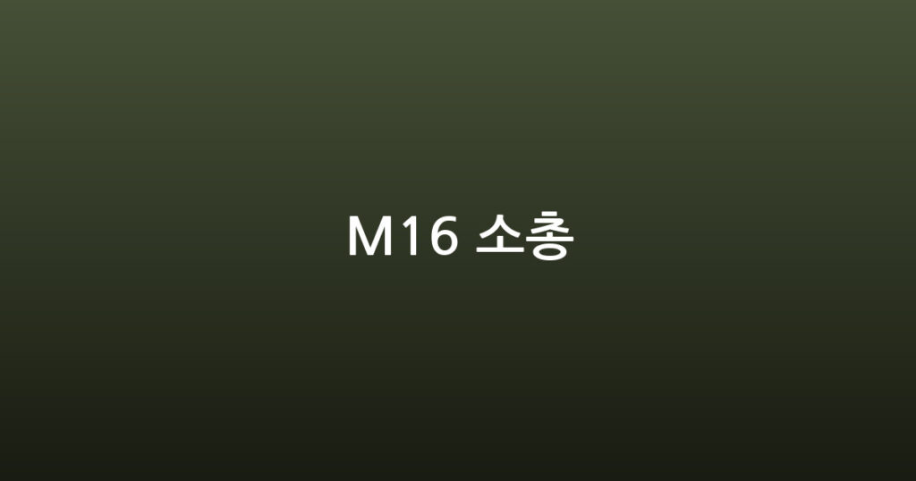 M16 소총 대표 이미지