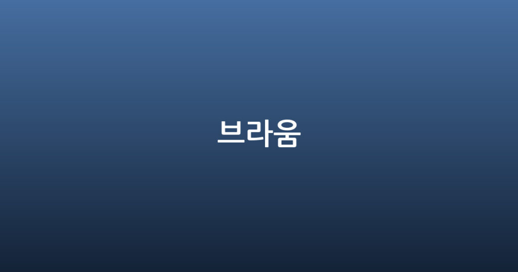 브라움 대표 이미지