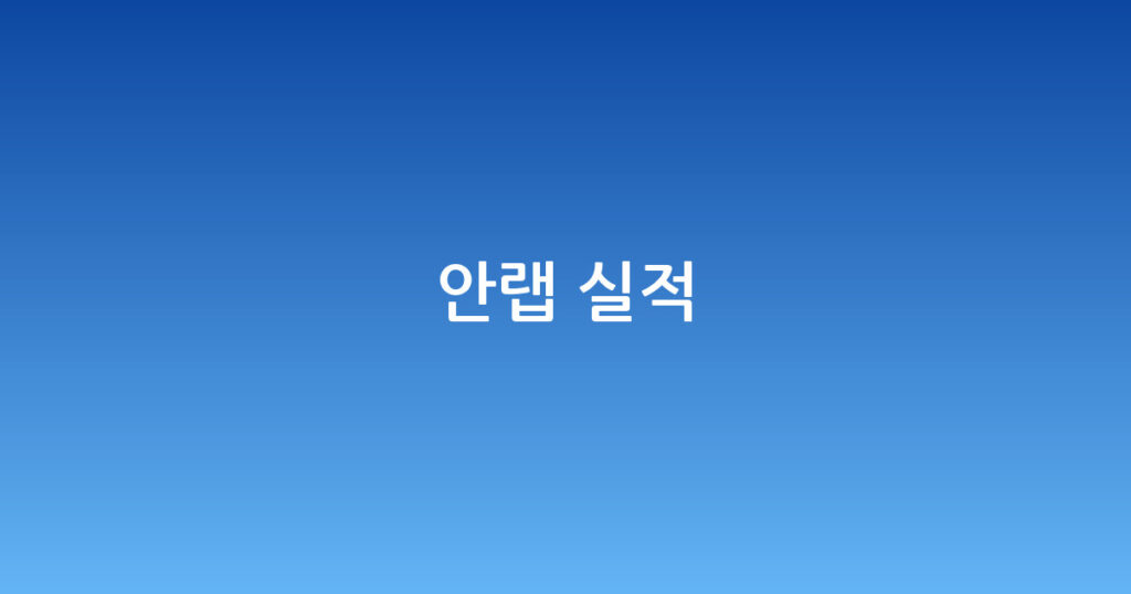 안랩 실적 대표 이미지