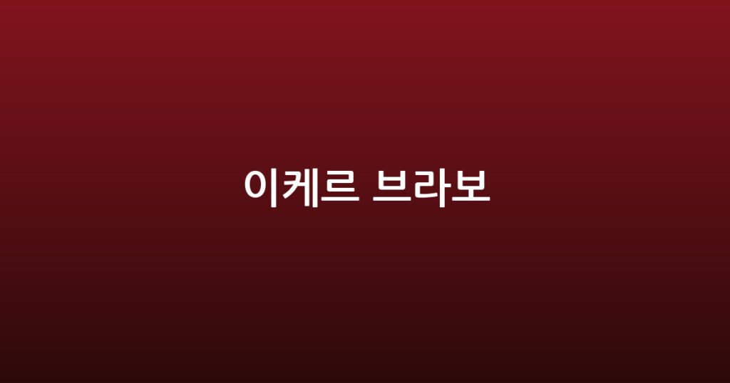 이케르 브라보 대표 이미지